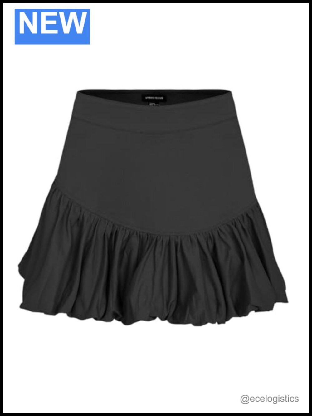 High Waist Bubble Mini Skirt Ruffle Hem A-Line Cute Y2K Summer Skirts for Women